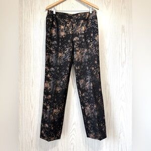 Lena Gabrielle 4 Way Stretch Pull-on Pants in Metallic Splatter Size 14 NWOT